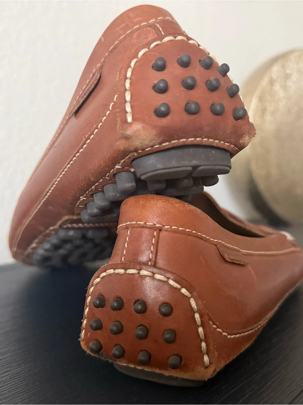 Cole Haan Men's Tan Leather Penny Loafers